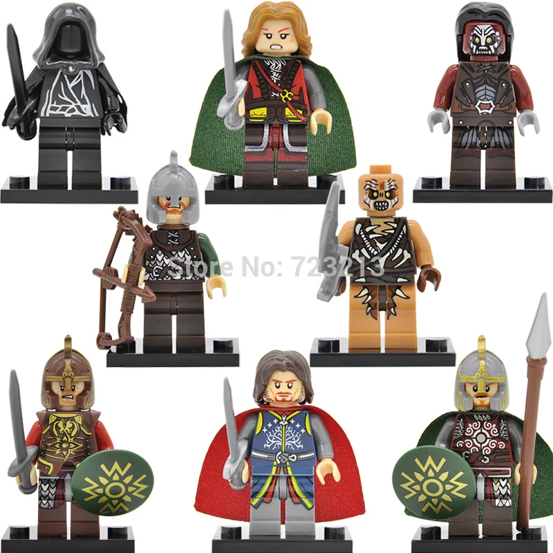 20 шт. Рейф Haldir Рохан Леголас фигурка Elrond Eomer Arag Bowman орк Мордора Боромир строительные блоки модели игрушки