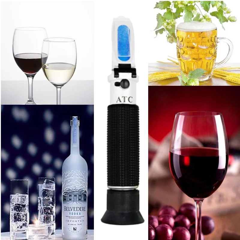 Bierwürze Weinrefraktometer Spezifisches Gewicht 1.000-1.130 Handheld 0-32 % Brix Zuckerkonzentrationsmessgerät Brauttester Densimete – Detail 7