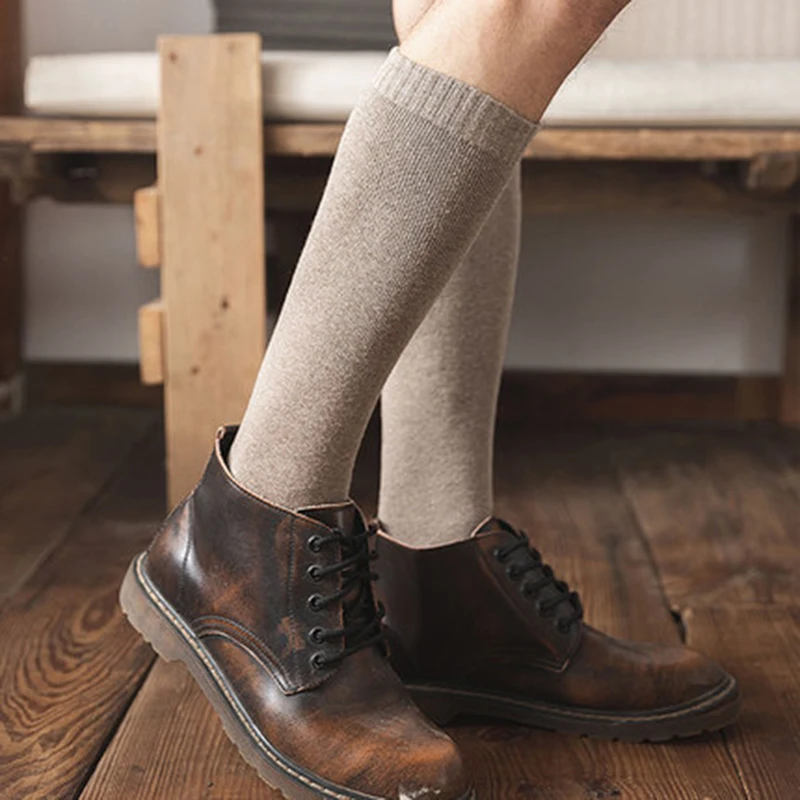 Зимние новые мужские и женские носки хлопковые махровые плотные теплые длинные носки без пятки японские модные носки skarpetki calcetines mujer