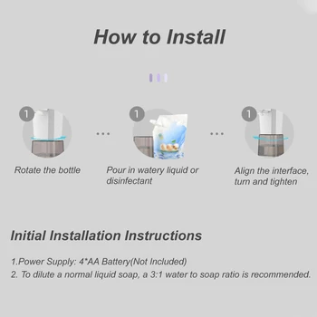 

280mL Automatic Touchless Foam/Spray Soap Dispenser Infrared Soap Dispenser Auto Hand Liquid Soap Dispenser for Bathroom Kitchen