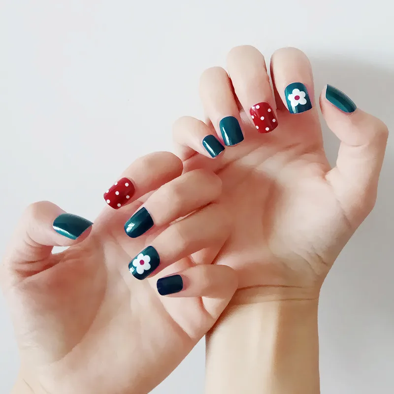 26 DIY Модные накладные ногти 24 шт/партия готовые предварительно дизайнерские полные акриловые накладные ногти 3D Советы Искусственные накладные ногти 28 цветов на выбор - Цвет: 26