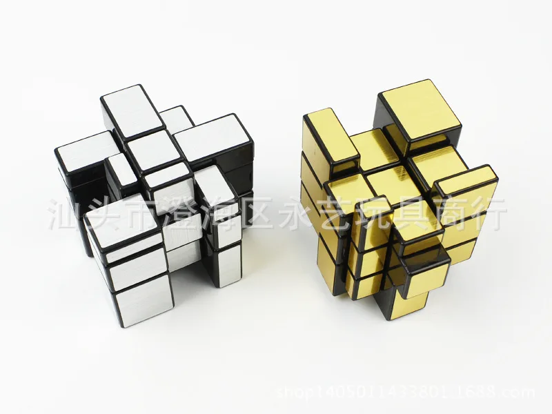Зеркальный Кубик Рубика Золотой Матовый трехслойный интеллект Abnormity Cube 3-Order волшебный кубик зеркало обучающая игрушка