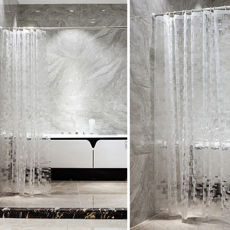 Nueva cortina de ducha para de ducha gruesas transparentes, cortina de baño a prueba de moho, suministros de baño impermeables|Cortinas de - AliExpress