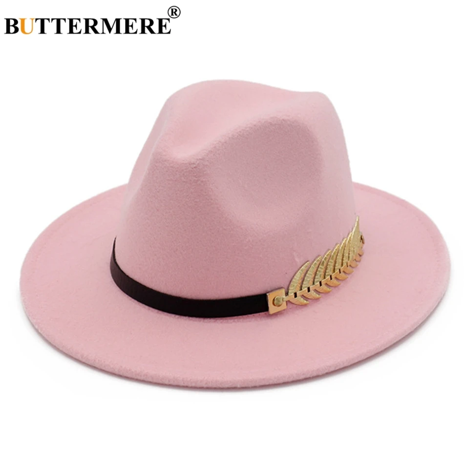 Buttermere Fedora Hat Pink Ladies Elegant Winter Women Wool Hat Felt