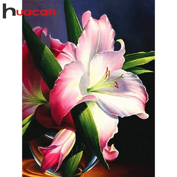 

Huacan New Arrival Diamond Painting Art lily Full Square/Round 5D DIY Diamonds Embroidery Kits Decorations Home