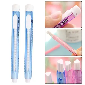 

Mechanical Pen Shape Eraser Rubber Retractable Stationery Environmental School Triangle Protection Push-pull Eraser Supplie A4B9