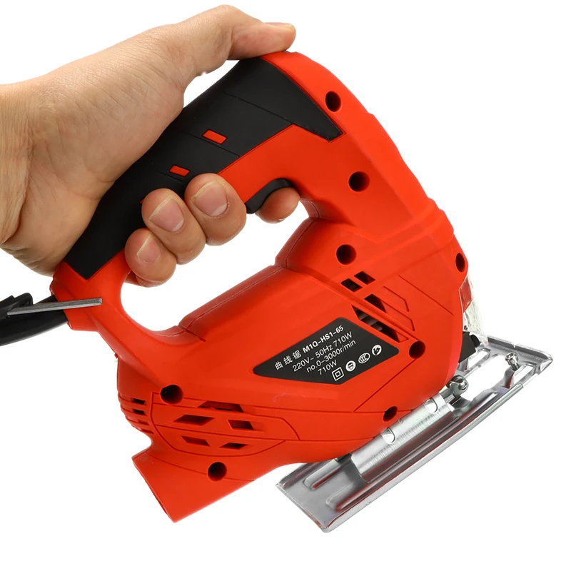 

6 Variable Speed Electric Saw 710W Jig Saw With 10 Pieces Blade Multifunctional Jigsaw Electric Saws For Woodworking Power Tool
