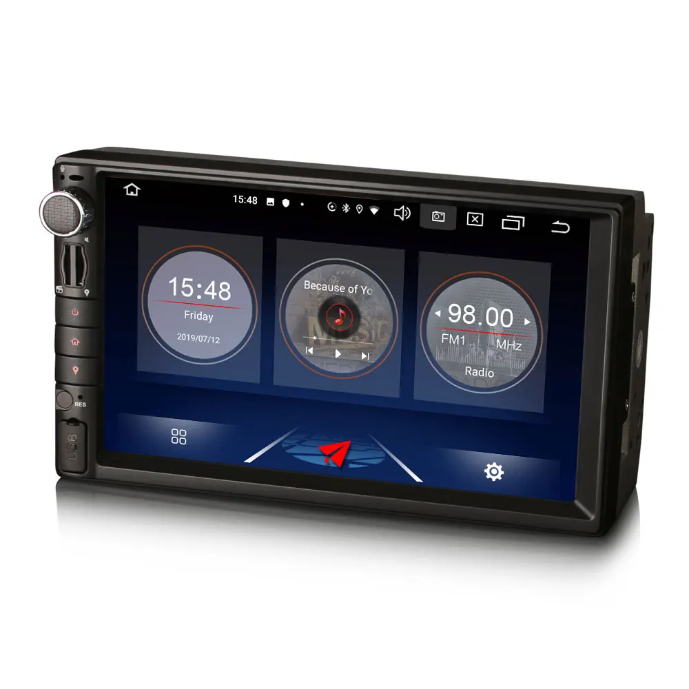 Perfect 7" Quad-Core Android 9.0 Pie OS 2 Din Car Multimedia Two Din Car Navigation GPS Double Din Autoradio with 3G/4G Dongle Support 1