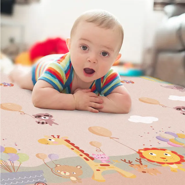 Large Size Foldable Children Carpet Cartoon Baby Play Mat Educational Baby Activity Carpet Waterproof and Easy to Store 6