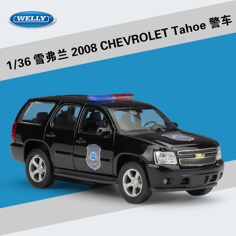 WELLY 1:36 2008 CHEVROLET Tahoe сплав модель автомобиля металлическая модель автомобиля с коробкой для коллекционирования подарок