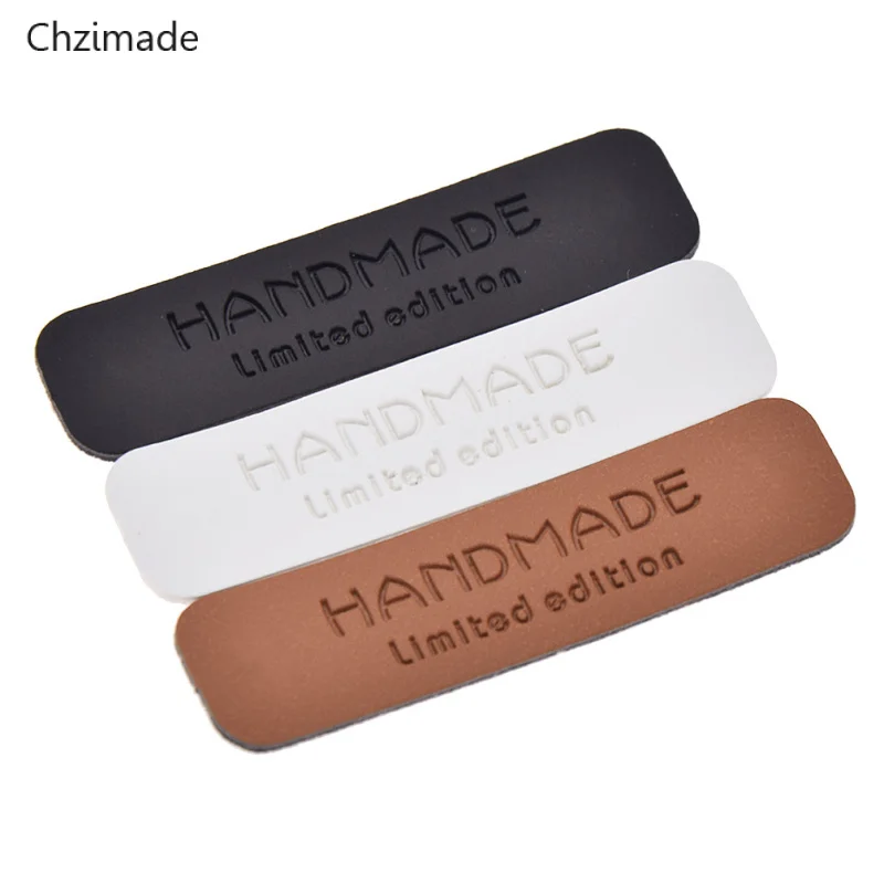 Chzimade 48 шт./лот ручная работа Ограниченная серия кожаные этикетки ручной работы бирки для одежды DIY Швейные материалы ремесла