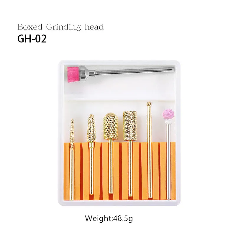 GH-02 7Pcs Ceramic Nail Drill Bits Set with Cleaning Brush Diamonds Milling Cutter Silicone Polishing for Manicure Machine Accessories - Цвет: GH-02