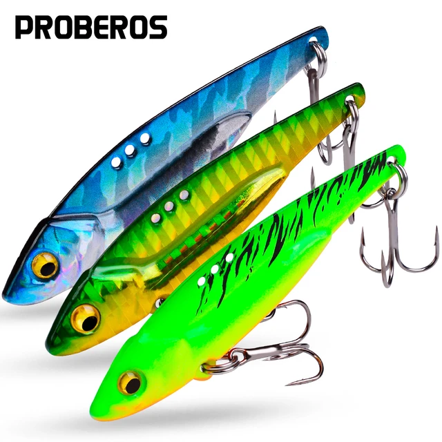 PROBEROS 50Pcs Spoon Baits 5g-7g-12g-17g-20g Balancer VIB Metal