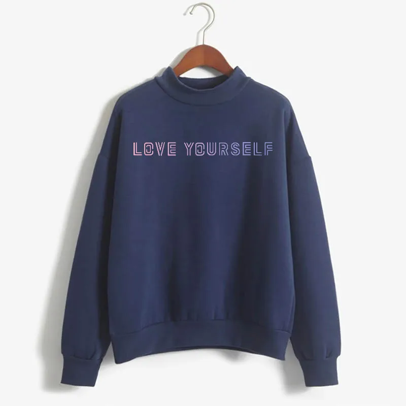 deep blue Толстовка в стиле «Bangtan», Женская Толстовка harajuku kpop, толстовка в стиле «Bangtan», толстовки в стиле kpop - Цвет: deep blue