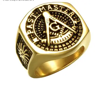 

Stainless Steel Masonic Men's Titanium Steel Past Master Ring European And American Jewelry
