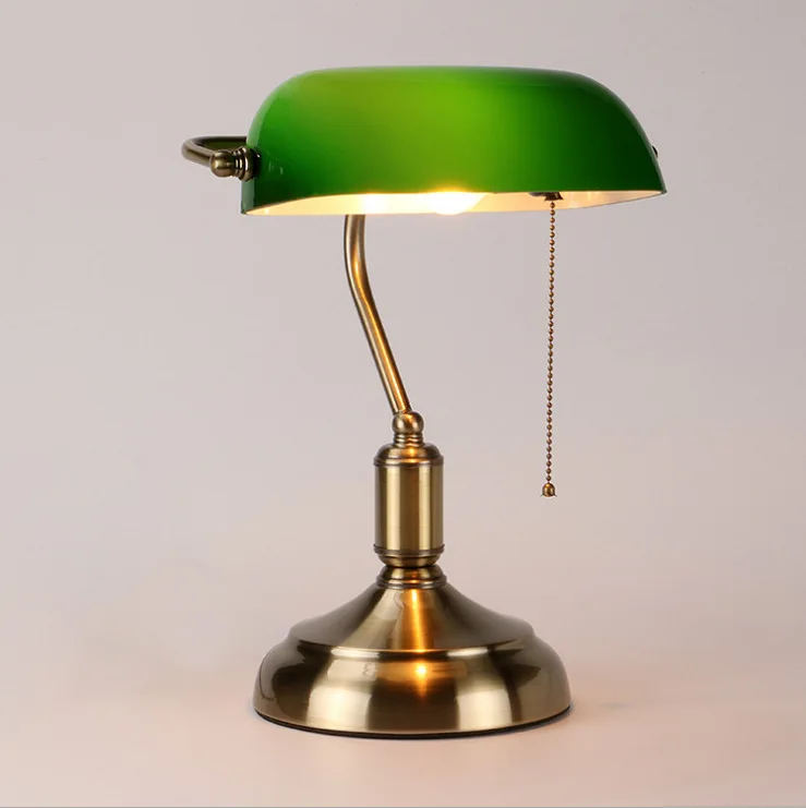 American-Retro-Bank-Lamp-Bedside-Bedroom-Study-Eye-Protection-Lamp-Work-Study-Green-Lamp-Shade-Desk