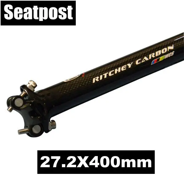 SeatPost 27.2X400mm Глянцевая 3K Углеродное волокно горный велосипед комплекты для руля велосипеда подседельный штырь стволовые части велосипеда - Цвет: SeatPost 27.2X400mm