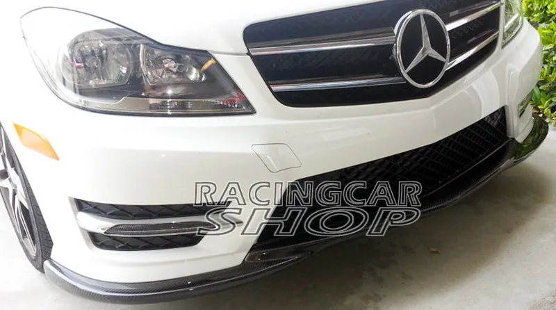 Передний спойлер из углеродного волокна для Mercedes Benz W204 c-класс спортивный бампер 2012- M019