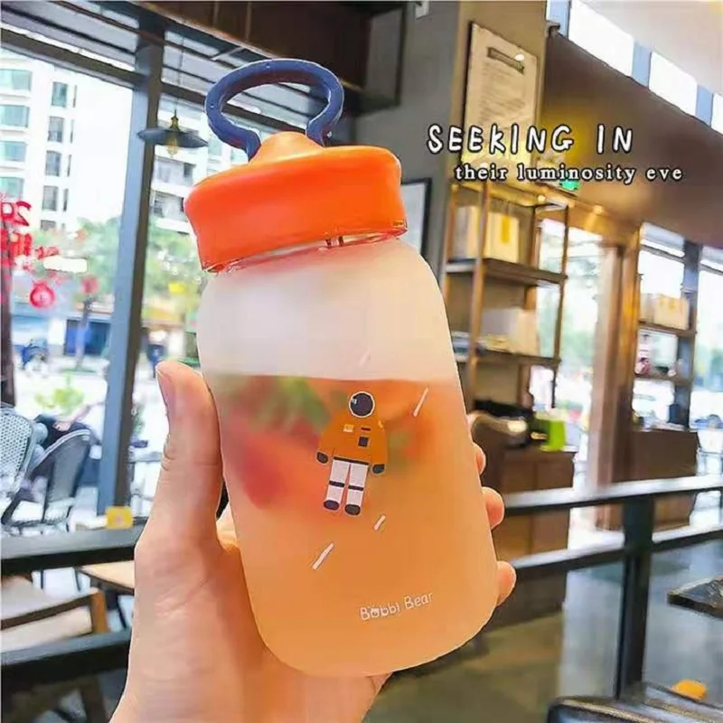 astronaut 460ml YRP Лидер продаж Рождественский подарок высокое качество Стекло Термос для воды, кофе чашки Портативный напитки фруктовый сок Милая бутылка для воды - Цвет: astronaut 460ml