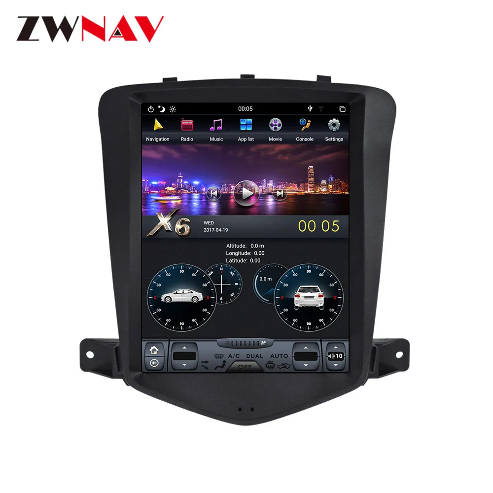 Android 9 64+ 4G Tesla с DSP Carplay автомобильный мультимедийный плеер для Chevrolet CRUZE 2008-2012 Авто Стерео gps навигация