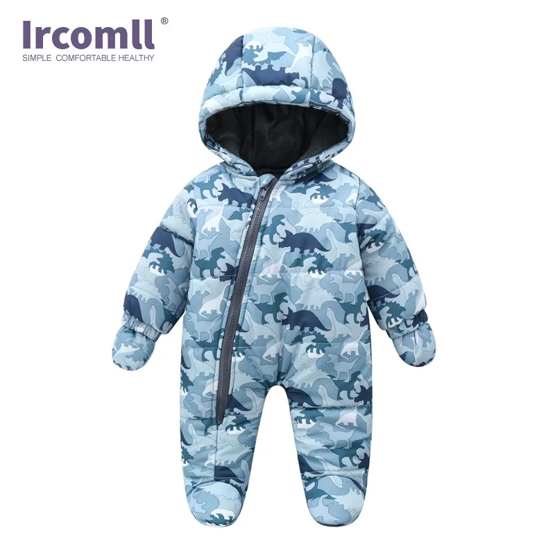 

Ircomll Newborn Baby Clothes Winter Jumpsuit For Newborns Dinosaur Printed Hooded Overalls For Kids Baby Onesie Toddler Clothes