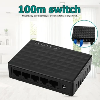 

5 Port Gigabit Switcher Installa Remove Convenient Simple 10/100M RJ45 LAN Ethernet Desktop Network Switching HUB