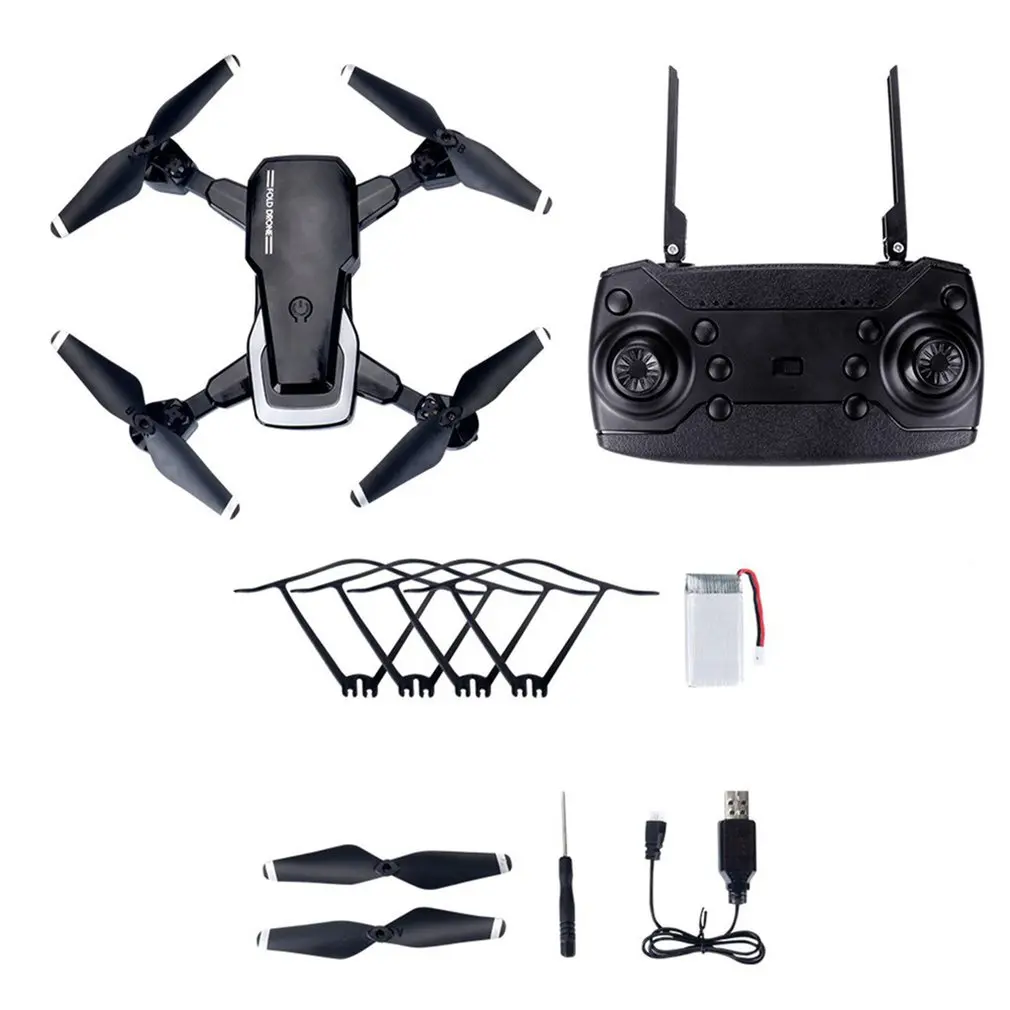 LF609 2,4G Wifi FPV RC Дрон с камерой 0.3MP/2.0MP бесщеточный Радиоуправляемый квадрокоптер RTF складной 3D откидной держатель на голову дропшиппинг - Цвет: Black 0.3MP 1B