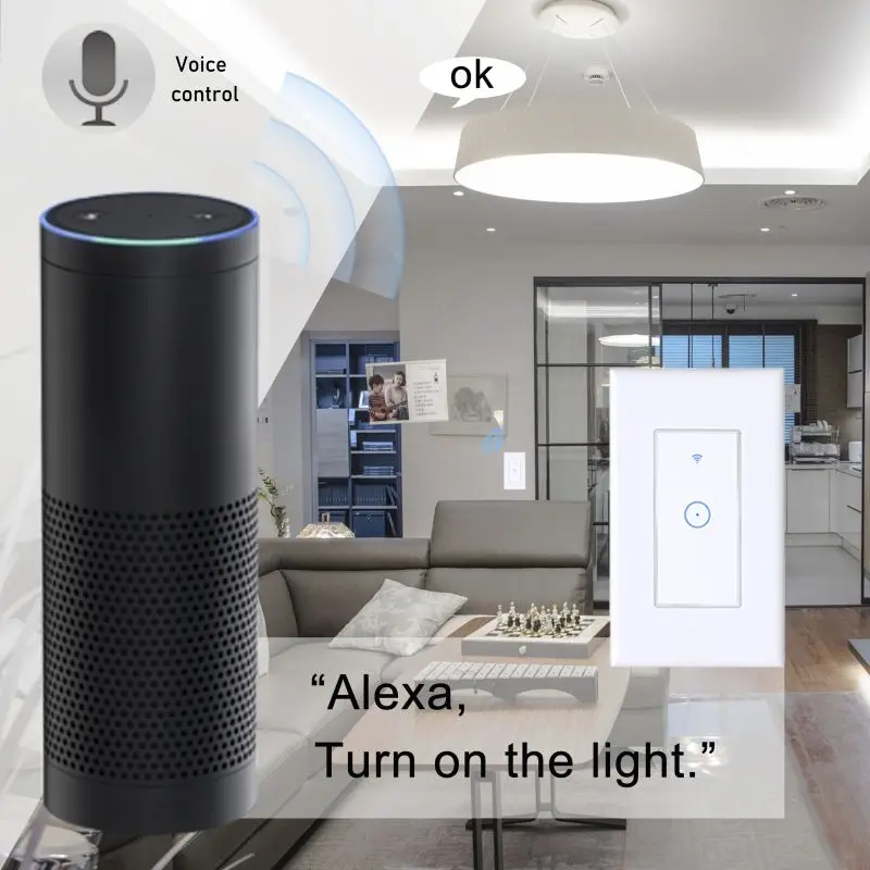 1/2/3 Умный дом WiFi сенсорный светильник настенный выключатель Панель для Alexa/для Google APP