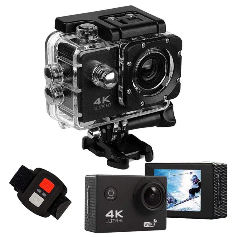 Спортивная экшн видеокамера Wifi 1080P 4K Ultra HD 16MP камера Водонепроницаемая 170 градусов