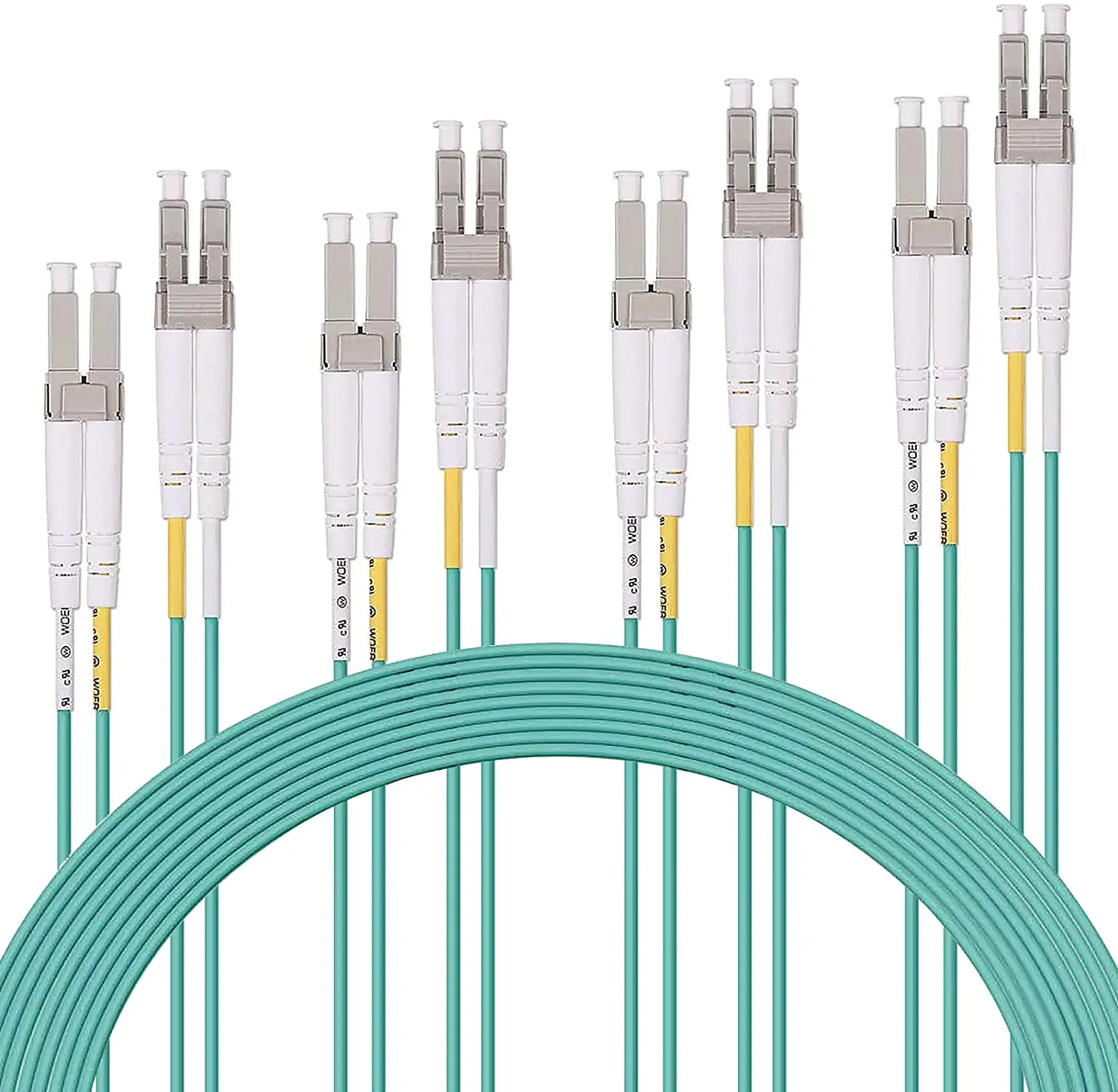 4 PACK LC to LC Fiber Optical Patch Cord Multi-Mode Duplex LSZH 1 meters/3.3ft pat 6065 патчкорд lc upc lc upc mm om2 3mm duplex lszh 1m