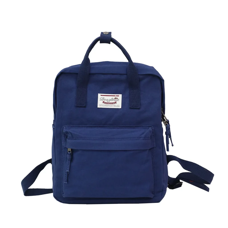 Км высокое качество холст унисекс сумка для путешествий водонепроницаемый рюкзак школьный для девочек подростков mochila feminina - Цвет: blue