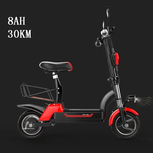 Black 8ah 10 дюймов складной электрический скутер дамы 2 колеса электрические велосипеды 580 Вт 48 в максимальный диапазон 150 км мощный электрический велосипед взрослых - Цвет: Black 8ah