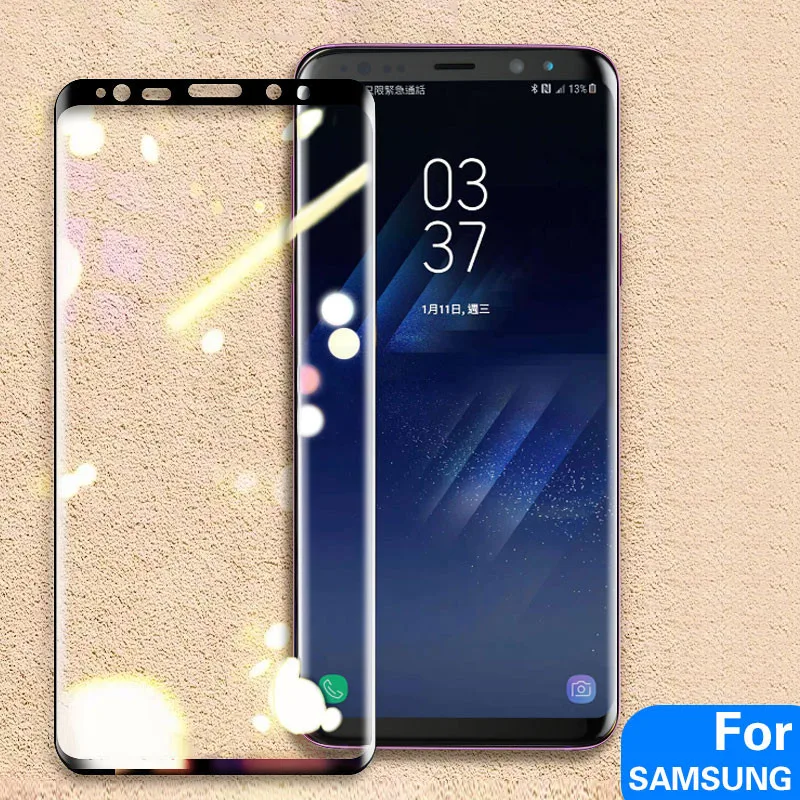 Изогнутое закаленное стекло для samsung Galaxy S9 S8 Plus Note 9 8 Защита экрана для samsung s7 edge Защитное стекло для samsung S9