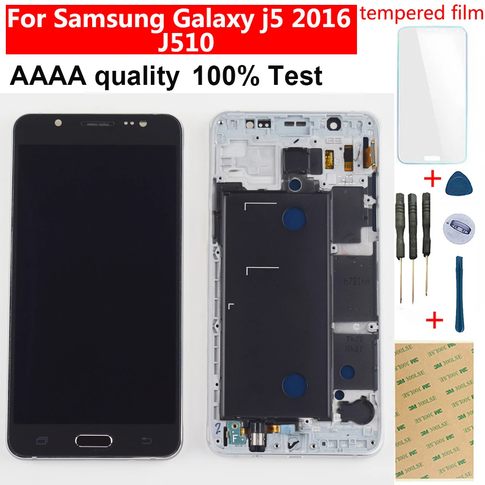 Продажа Для samsung Galaxy j5 2016 Дисплей Сенсорный экран дигитайзер в сборе для samsung J510F ЖК дисплей Дисплей 510FN J510M J510Y J510G J510