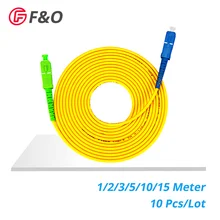 10 шт./партия SC APC в SC UPC Simplex 3,0 мм ПВХ одномодовый волоконный Соединительный кабель Перемычка