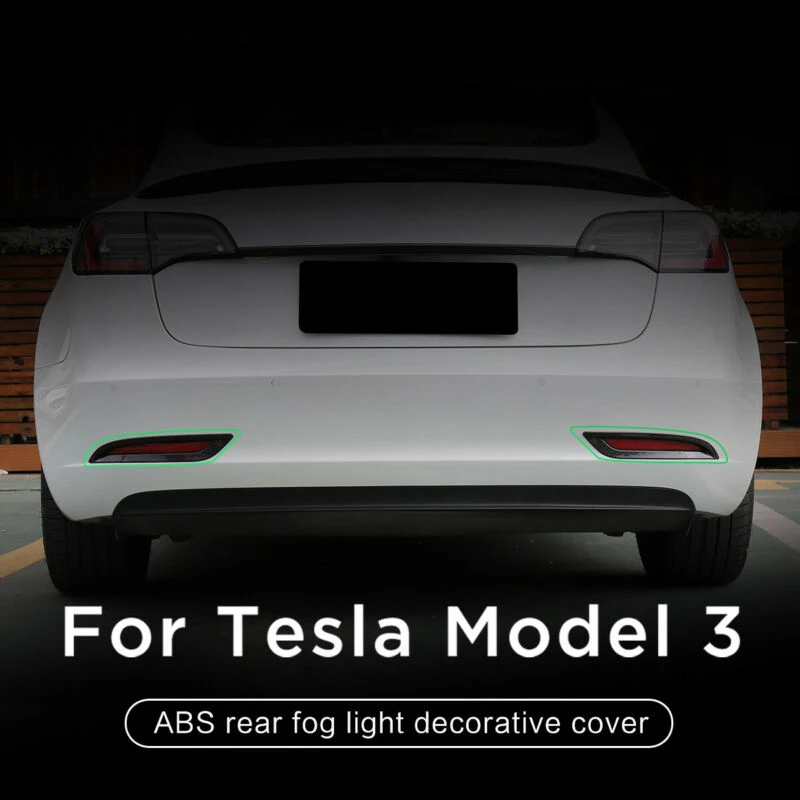 1 пара ABS задний противотуманный фонарь Накладка для Tesla модель 3 Автомобильный задний противотуманный светильник накладка автомобильные аксессуары