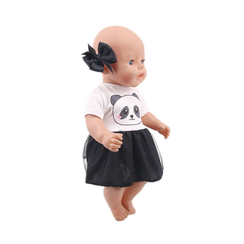 LUCKDOLL/платье с цветочным рисунком и животным узором, подходит для 18 дюймов, американский 43 см, Детская кукла, одежда, аксессуары, GirlsToys, поколение, рождественский подарок