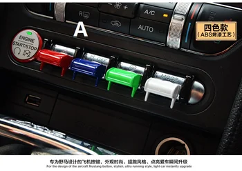 

Fit for Ford Mustang 2015-2017 ABS Key buttons control navigation Button trim items optionss