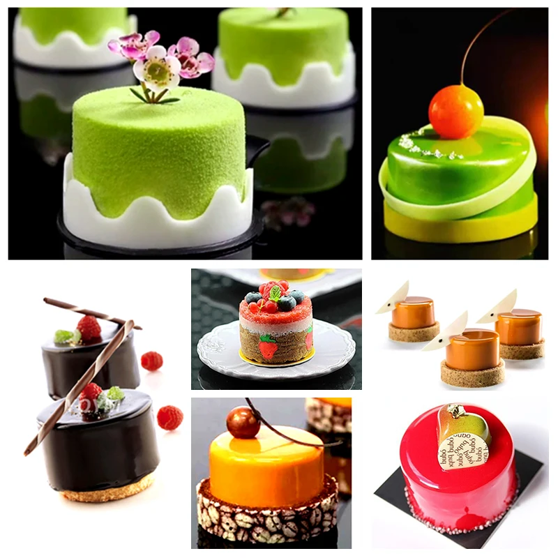 Silicone Pudding Mold Cake Pastry Baking Round Jelly Gummy Soap Mini Muffin Mousse Cake Decoration Tools Bread Biscuit Mould