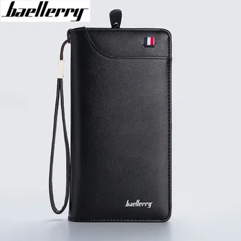 

Baellerry Men High Quality PU Leather Long Wallet Cash Purse Organize Money Pocket Pochette Male Business Clutch Bag Card Holder