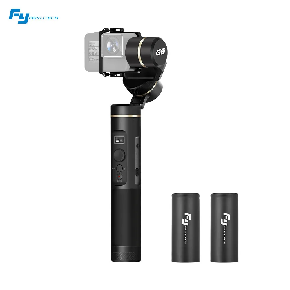 

FeiyuTech G6 3-Axis Stabilized Splash-Proof Handheld Action Camera Gimbal Stabilizer Support WiFi + BT Connection OLED Screen