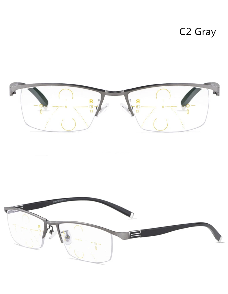 CHASHMA Adjustable Vision Bifocal Transition Sun Photochromic Progressive Reading Glasses Multifocal Eyeglasses+1 1.25 1.5 1.75