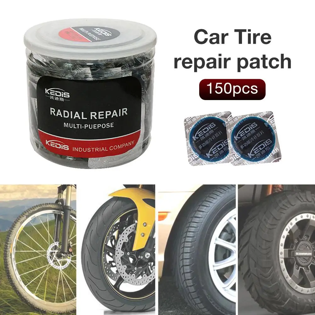 

150pcs / 32 * 32mm Original Elliptical Reinforced Multi-function Cold Tire Repair Patch Car Tire Inner Tube Cold Film