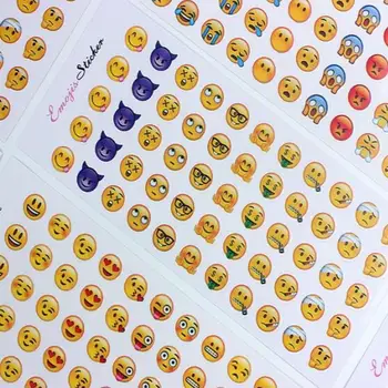 

3 pieces/12 pieces Cute Stickers Diary Hand Account Smiley Stickers Surprised / funny / sad