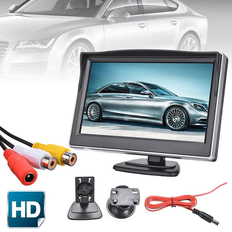 5 inch 800*480 TFT LCD HD Screen Monitor for Car Rear View Reverse Backup Camera 
