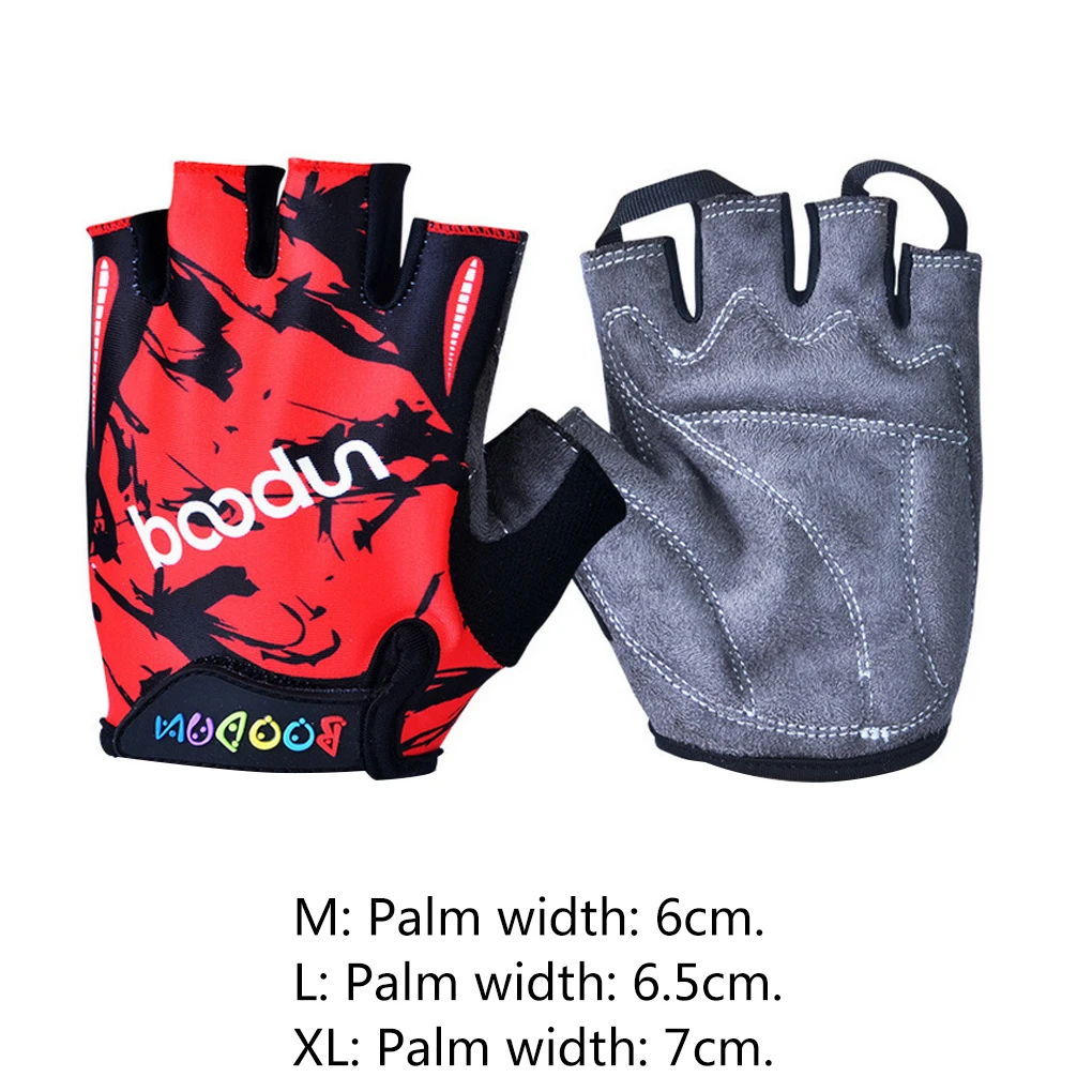 Road Bike Gloves Breathable Riding Half Finger Bicycle Cycling Gloves Kids Boys Girls Sports Mitten for BOODUN