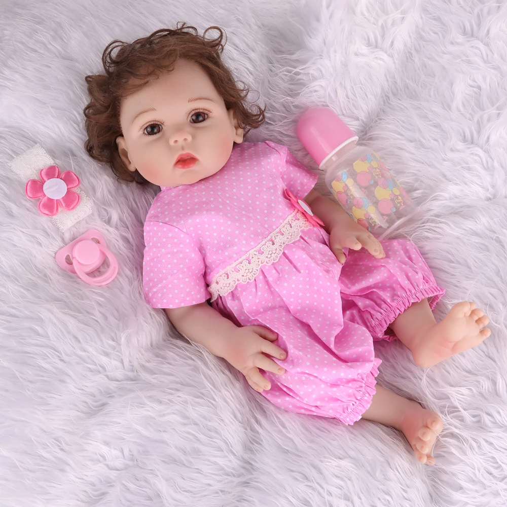 NPK Кукла реборн игрушка куклы 1" 45 см весь корпус силиконовый винил reborn baby girl куклы bebes reborn bonecas play house игрушки
