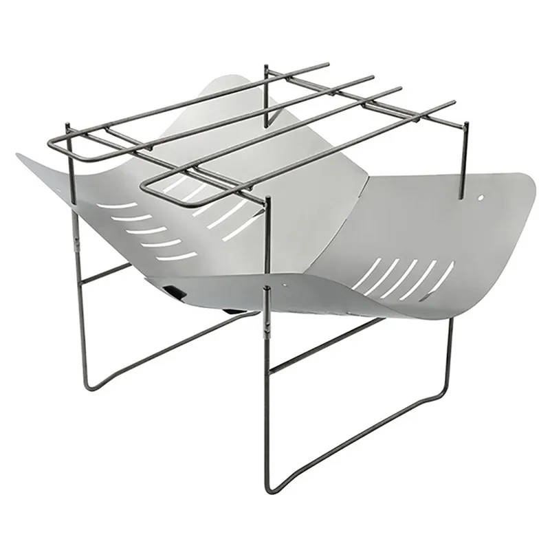 Camping Equipment Portable Folding Outdoor Camping Campfire Wood Fire Stove Hunting Ultralight Heating Stove BBQ Cooking Stove