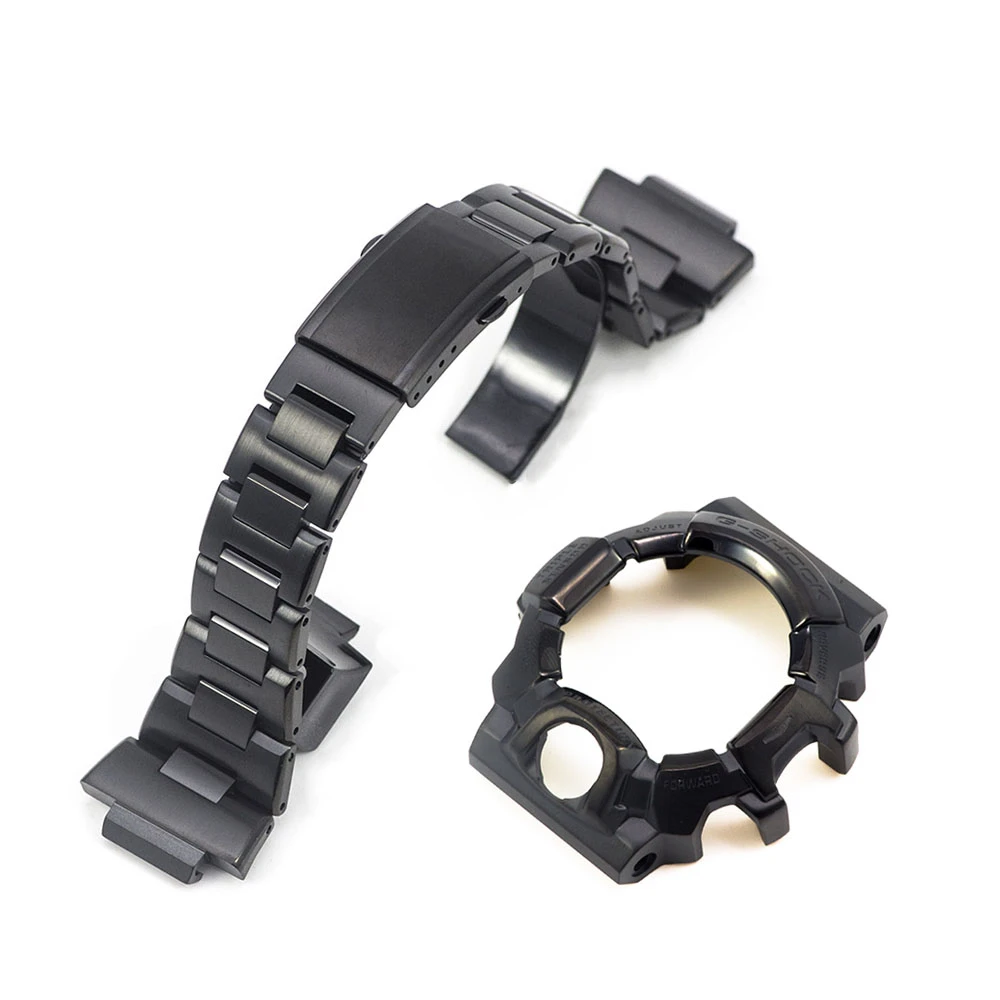 Black Set Черный набор GW9400 316L часы из нержавеющей стали модификация ремешок для часов ободок/чехол металлический ремешок - Цвет ремешка: Black Set