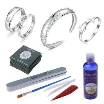 

Jewelry Cleaning Kit Polishing Cloth Anti-Tarnish Clean for Diamond Silver Gold X7YC